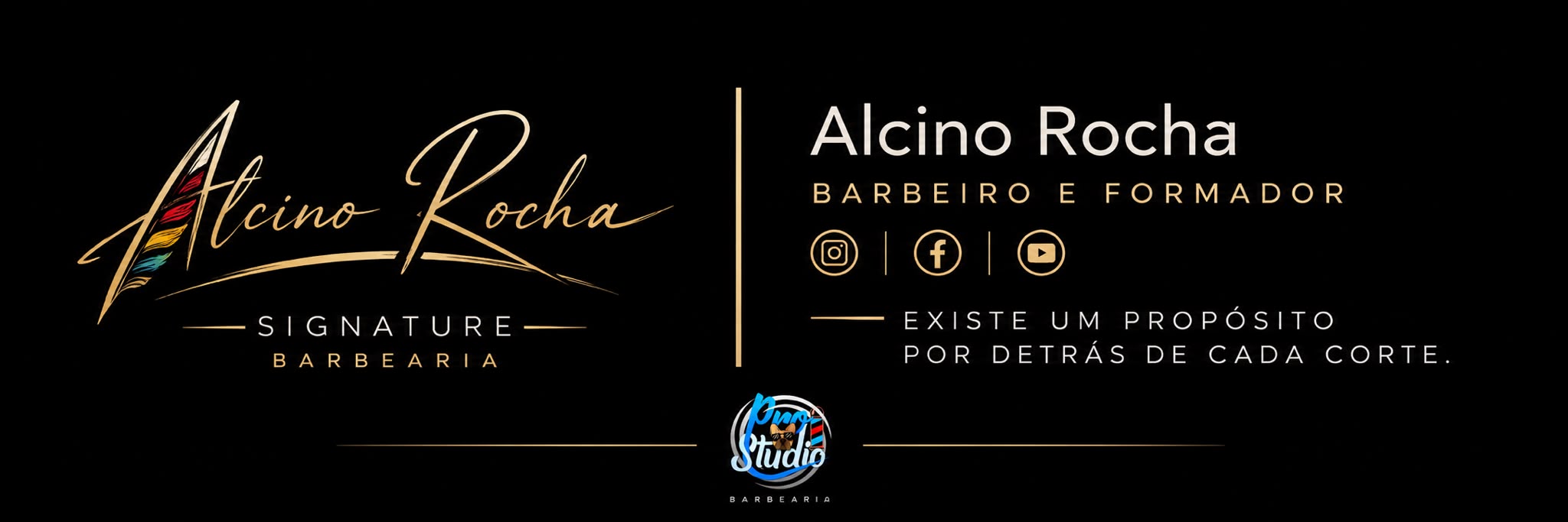 Alcino Rocha Signature — barbeiro e formador. Existe um propósito por detrás de cada corte. Uma marca ligada à ProStudio.